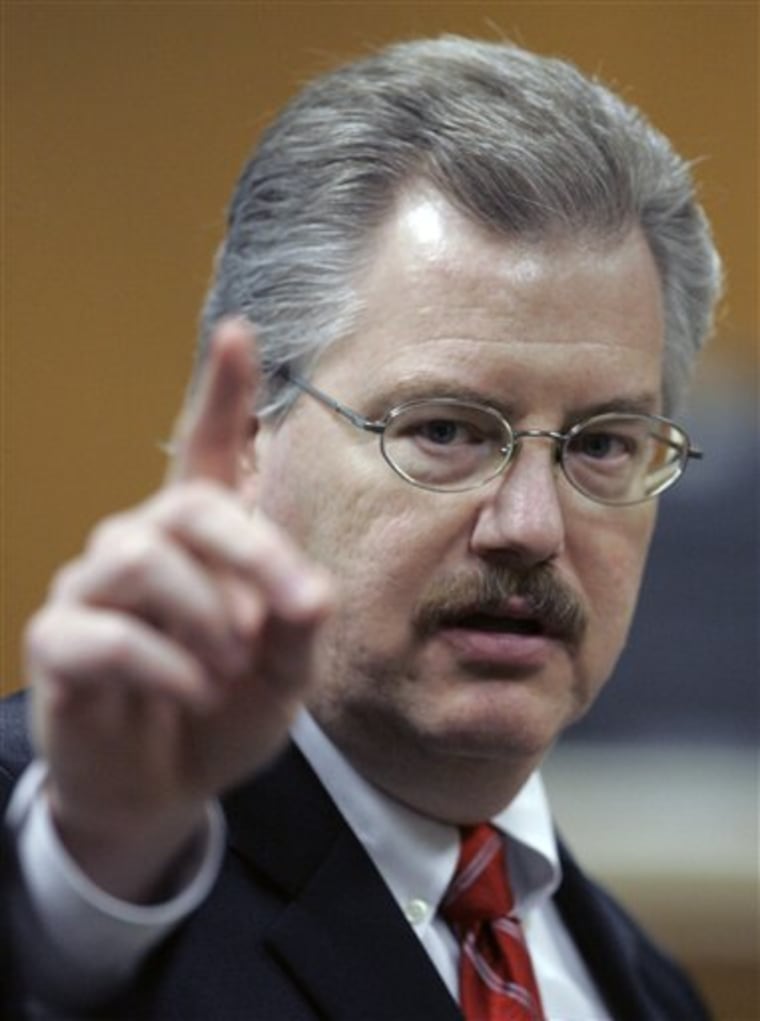Calumet County District Attorney Kenneth Kratz. Police say Kratz sent repeated text messages trying to spark an affair with a domestic abuse victim while he was prosecuting her ex-boyfriend. 